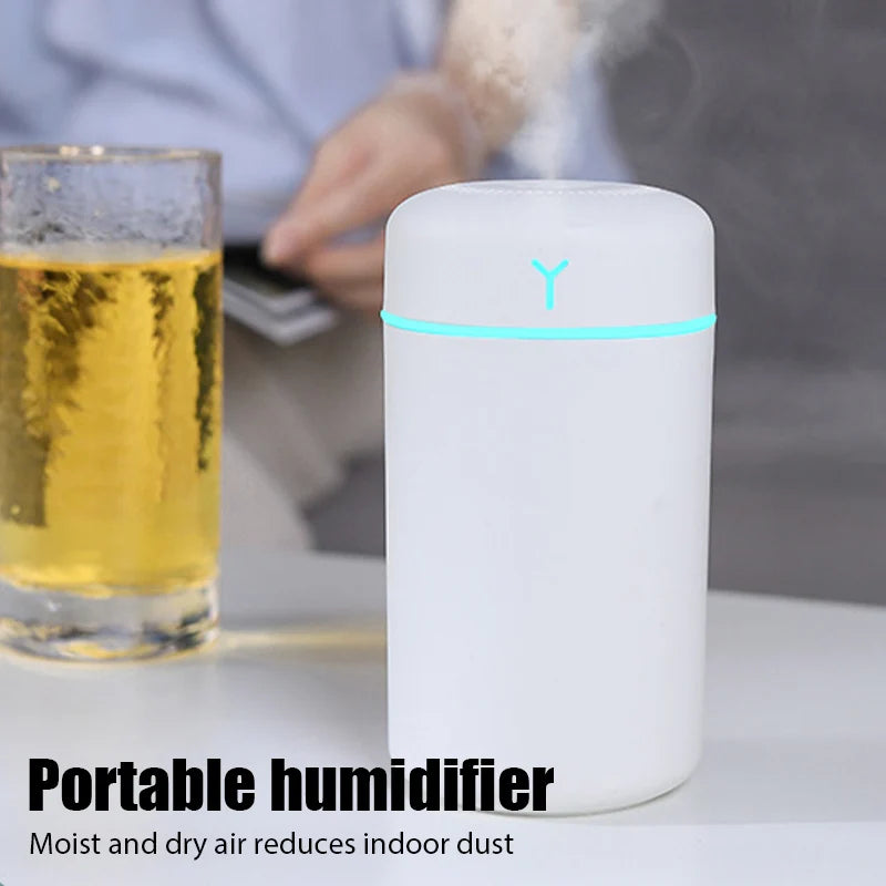 Portable 420ml Air Humidifier Aroma Oil Humidificador for Home Car USB Cool Mist Sprayer with Colorful Soft Night Light Purifier