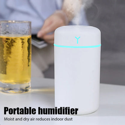 Portable 420ml Air Humidifier Aroma Oil Humidificador for Home Car USB Cool Mist Sprayer with Colorful Soft Night Light Purifier