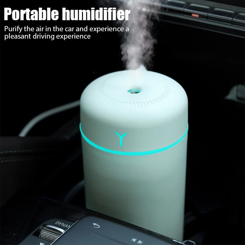 Portable 420ml Air Humidifier Aroma Oil Humidificador for Home Car USB Cool Mist Sprayer with Colorful Soft Night Light Purifier