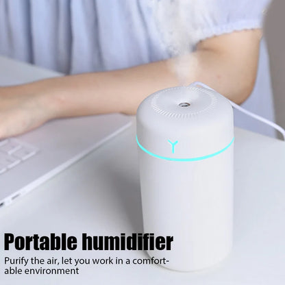 Portable 420ml Air Humidifier Aroma Oil Humidificador for Home Car USB Cool Mist Sprayer with Colorful Soft Night Light Purifier