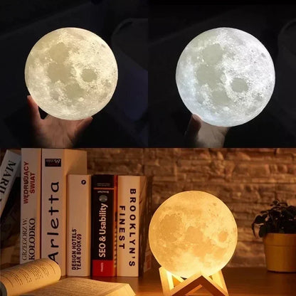 Humidifier Aromatizer Luminaire Lampshade Full Moon 3D lamp light diffuser aroma essential oil USB Ultrasonic