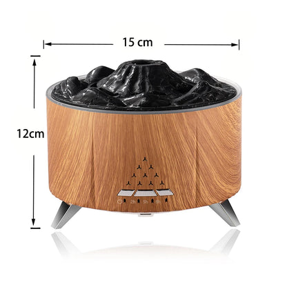 Volcano Aromatherapy Diffusers Humidifiers 3D Simulated Flame Air Humidifier Smoke Ring Spray Room Fragrance with Remote Control