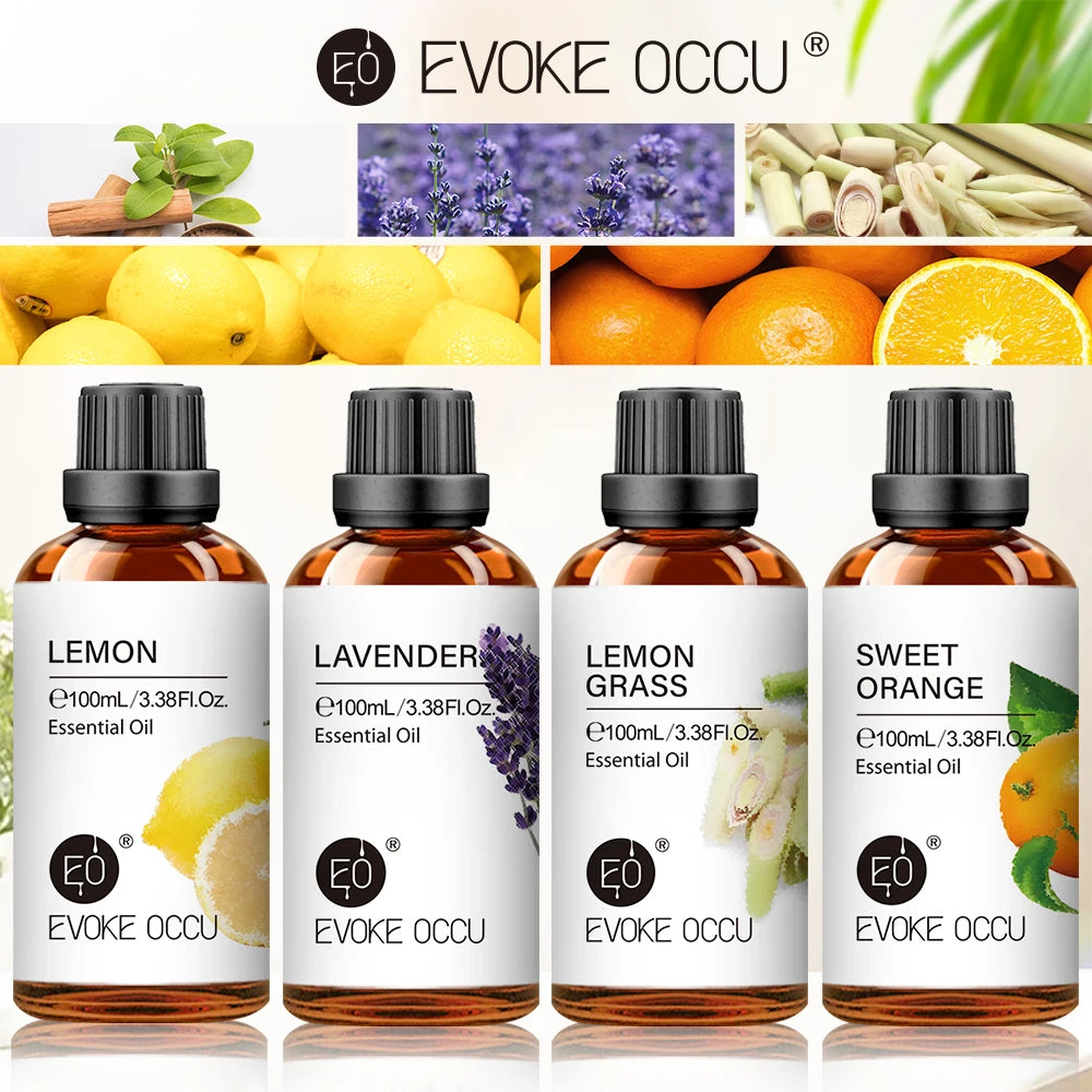 EVOKE OCCU100ML Essential Oils, Lavender Vanilla Eucalyptus Jasmine Rose Mint Oil for Diffuser, Humidifier, Scented Candle, Soap