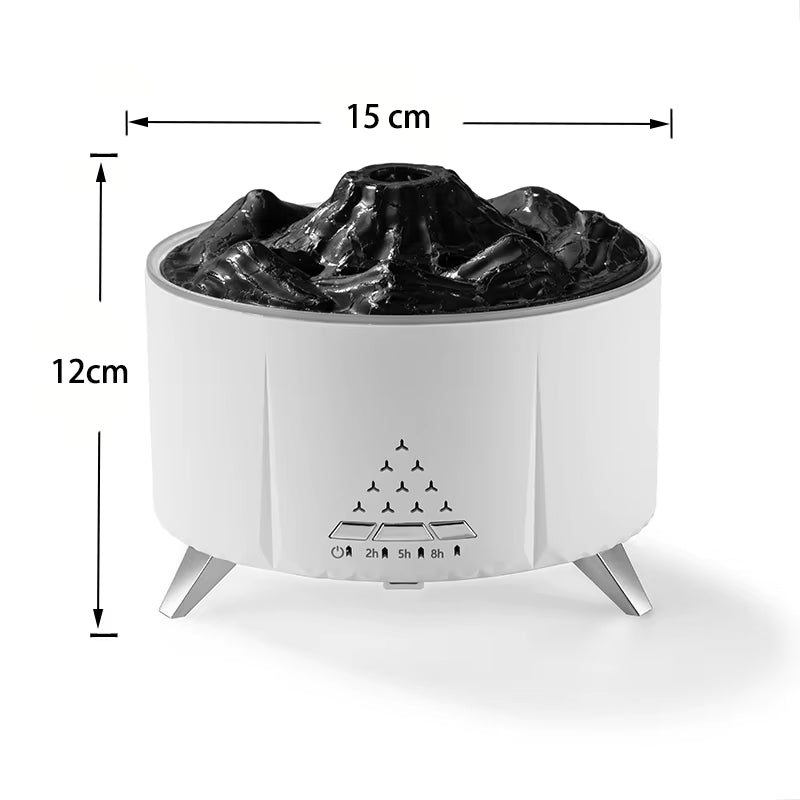 Volcano Aromatherapy Diffusers Humidifiers 3D Simulated Flame Air Humidifier Smoke Ring Spray Room Fragrance with Remote Control