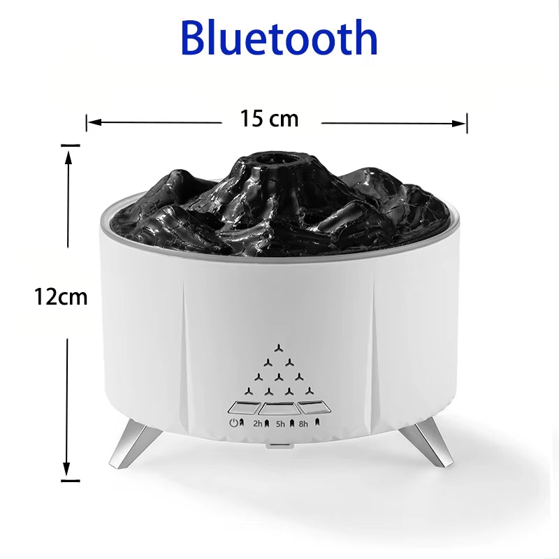 Volcano Aromatherapy Diffusers Humidifiers 3D Simulated Flame Air Humidifier Smoke Ring Spray Room Fragrance with Remote Control